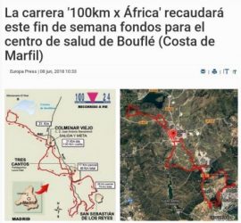 Recorrido carrera 100km X África